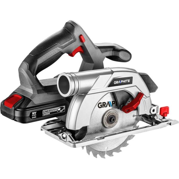 Graphite 58G023 Sega Circolare Portatile 16,5 Cm Grigio, Rosso, Argento 4200 Giri/Min-image