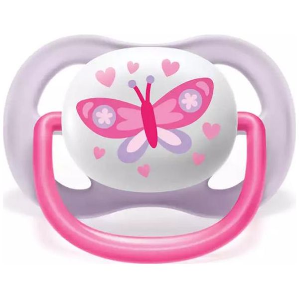 Avent Soother Ultra Air Happy I Love Mama, 0-6M - Farfalla, Lilla-image
