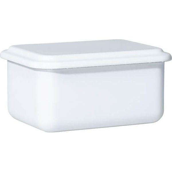 Riess Contenitore Con Coperchio Piccolo Alto 15X11X7Cm Smalto Bianco-image