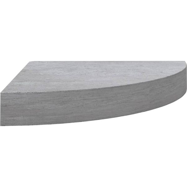 Vidaxl Scaffale Scorrevole Ad Angolo Grigio Cemento 25X25X3,8 Cm Mdf-image