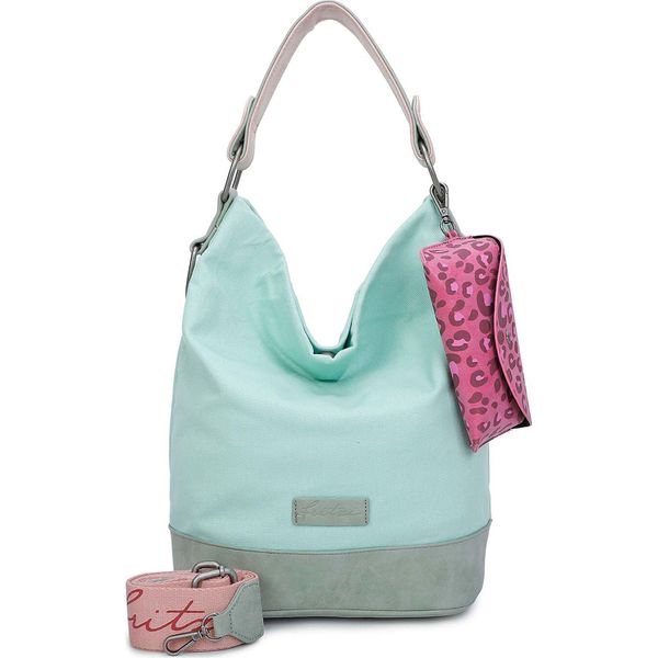Fritzi Aus PreußEn Borsa A Tracolla Canvas Izzy07 Olga Hobo Bag Lime Menta-image