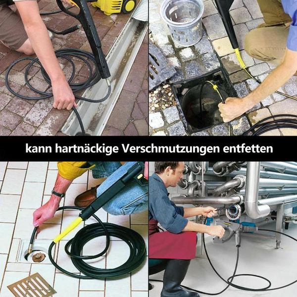 Tubo Flessibile Per La Pulizia Dei Tubi Jopassy 180Bar 20M Set Per La Pulizia Dei Tubi Adatto Alle Idropulitrici KäRcher..-image