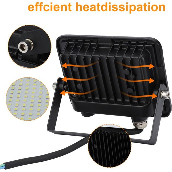 Jopassy 5X Led Proiettore Proiettore Faretto 50W Proiettore Da Costruzione Lampada Da Esterno IP65 Bianco Freddo-image
