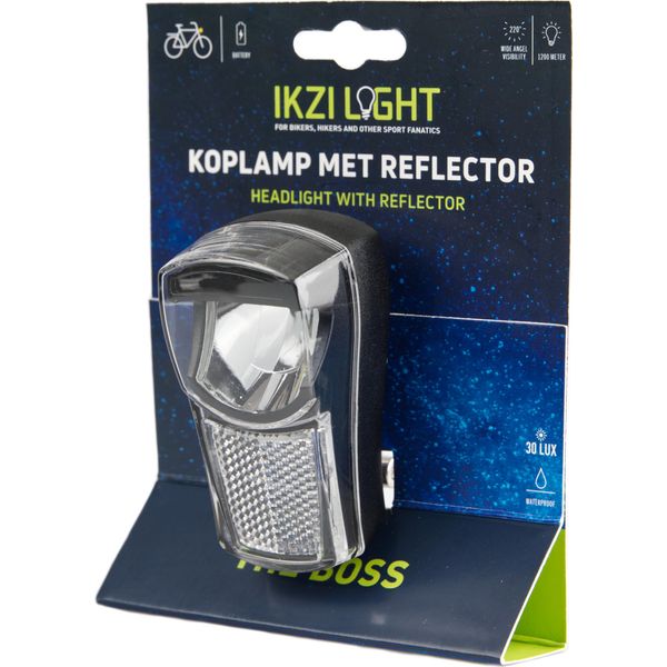 Faretto Ikzilight The Boss, 1 Led Bianco 20LUX. Compreso Di Staffa E Batterie (Confezione Da Appendere)-image
