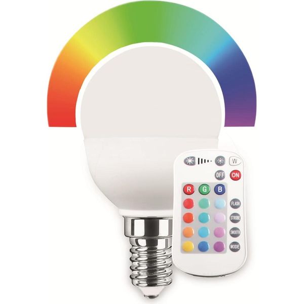 Blulaxa Led-Smd-Lampe, G47, Rgb, E14, Eek: F, 5,5 W, 470 Lm, 2700 K-image