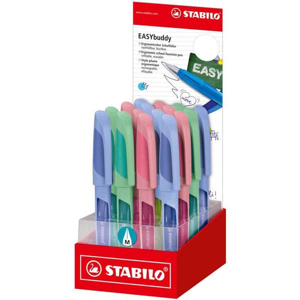 Stabilo® 5031/39-41 Stilografica Per La Scuola Easybuddy® - Pennino M, Rosato, Inclusa Cartuccia Standard-image