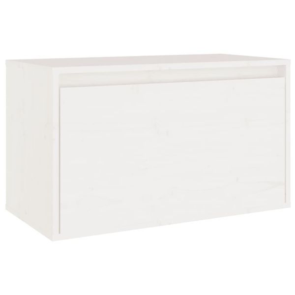 Vidaxl Armadio A Muro Bianco 60X30X35 Cm In Legno Di Pino Massiccio-image