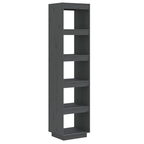 Libreria/Divisorio Grigio 40X35X167 Cm In Legno Di Pino Massiccio-image