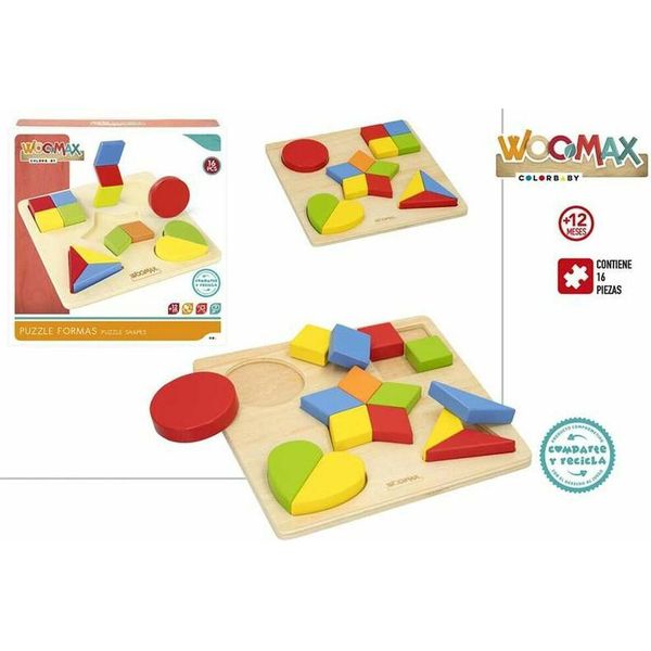 Woomax Puzzle In Legno 16 Pezzi Multicolore 12 Mesi Multicolore 12 Mesi-image