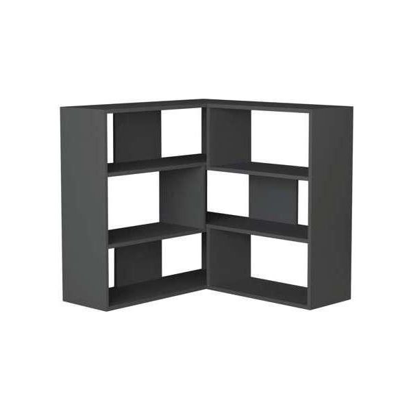 Libreria Angolare Moderna Houseland Molly No.3 Antracite-image