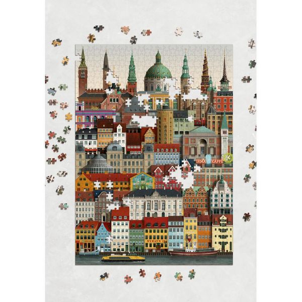 Martin Schwartz Puzzle Kopenhagen / KøBenhavn, StäDtepuzzle DäNemark, 50 X 70 Cm, 1000 Teile, MS0601-image