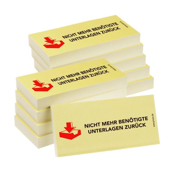 Pricaro Note Adesive "Documenti Indietro"", 100 Fogli, 10 Pezzi"-image