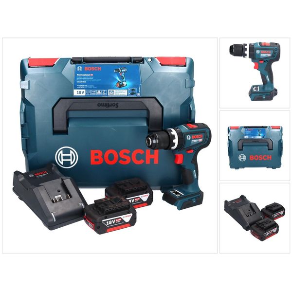 Bosch Gsb 18V-90 C - Avvitatore A Impulsi - Impugnatura A Pistola - 1/2" - Nero - Blu - 2100 Giri/Min - 630 Giri/Min (06019K6106)"-image