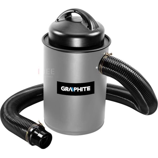 Aspirazione Trucioli Graphite 1100W 50 L, Contenitore Da 50 L, Lunghezza Tubo Di Aspirazione 2M, Capacità Di Aspirazione 2,5Kpa (Lxhxw) 400X660 X4000 Mm, Peso 9 Kg-image