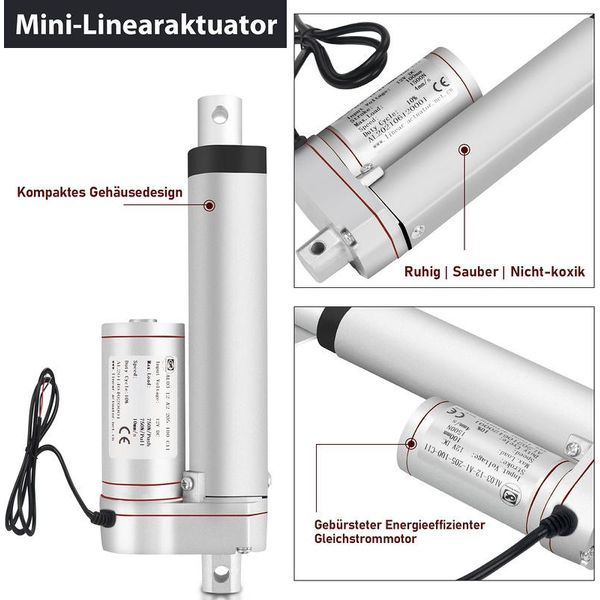 Motore Lineare Jopassy Attuatore Regolabile Motore Elettrico Attuatore Lineare Attuatore Lineare Motore Di Sollevamento Motore Attuatore Lineare 1500N 12V 150Mm-image