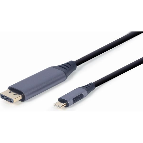 Gembird Gembird CC-USB3C-DPF-01-6 Adattatore Cavo Video 1,8 M Usb Type-C Displayport Nero, Grigio-image