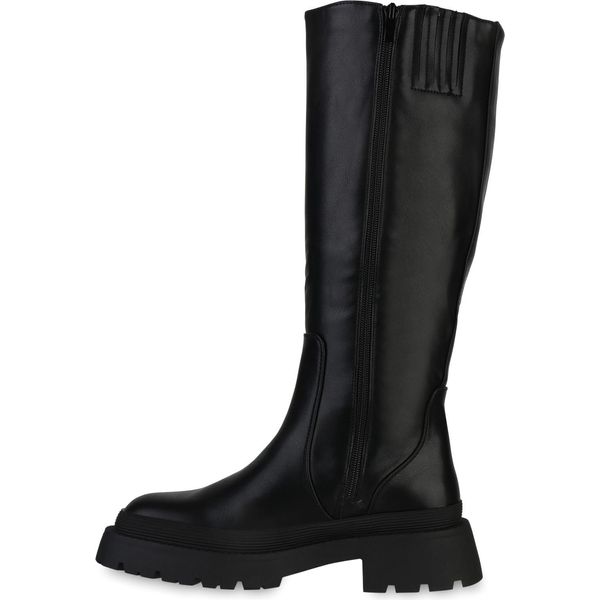 Van Hill Stivali Classici Leggermente Foderati Da Donna Scarpe Con Suola Profilata 839375, Colore: Nero, Taglia: 40-image