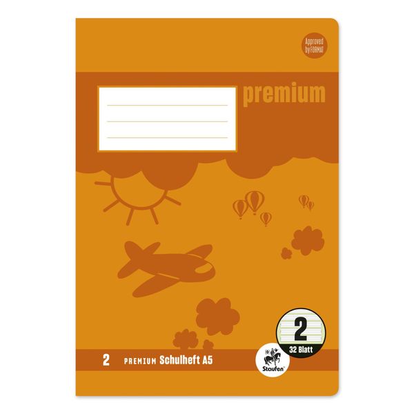 20X Staufen® 734010602 Quaderno Premium Lin 2 A4 32 Fogli 90 Gsm Premium Lin Iert-image