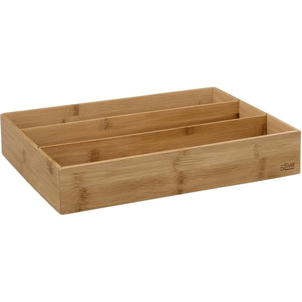 5 Five Simply Smart - Besteckkasten Mit 3 FäChern "Tidy Smart"" Bambus"-image