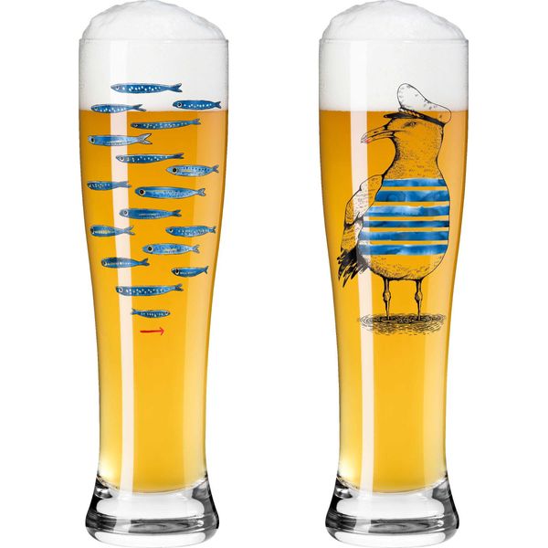 Ritzenhoff Weizenbierglas 2Er-Set Brauchzeit 007, Daniela Garreton, Glas, 646 Ml, 3481007-image