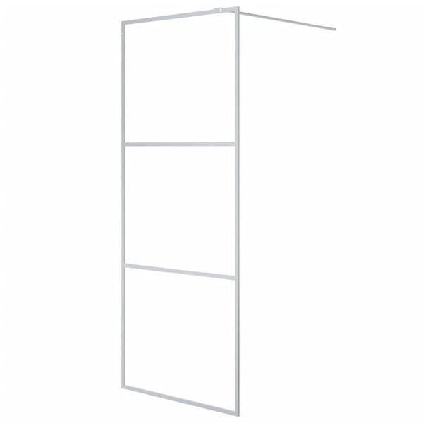 Vidaxl Schermo Doccia Per Cabina Doccia Silver 80X195 Cm Esg Vetro Chiaro-image