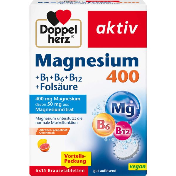 Magnesio Doppio Cuore 400+B1+B6+B12+Acido Folico Bta 6X15 Capsule-image