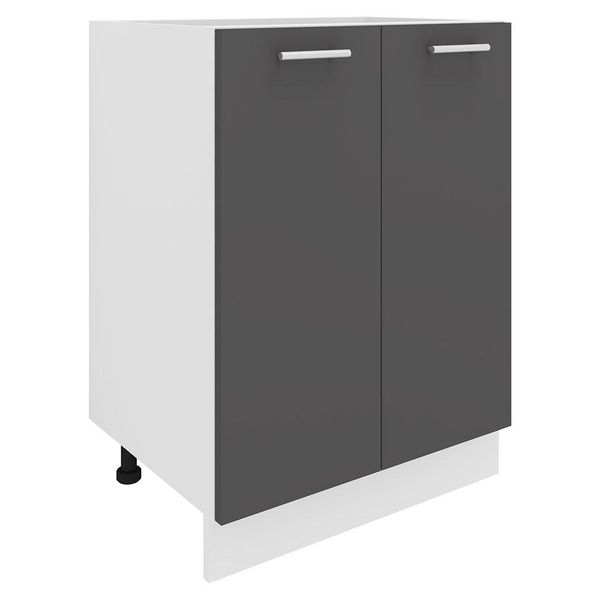 Armadio Per Mobili Da Cucina Esilo Bianco / Antracite A. 82 X L. 60 X P. 46 Cm-image