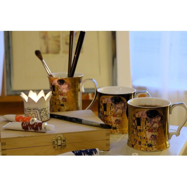Home Elements Tazza Da 360 Ml, Klimt, Kiss Dark-image