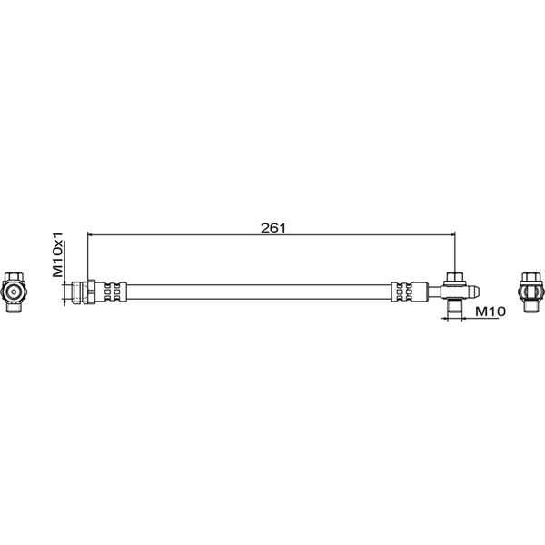 Metzger 4111829 Tubo Freno Posteriore Sinistro Destro Per Vw Golf Vii Hatchback (5G1, BQ1, BE1, BE2) Golf Vii Variant (BA5, BV5) Golf Alltrack Vii-image
