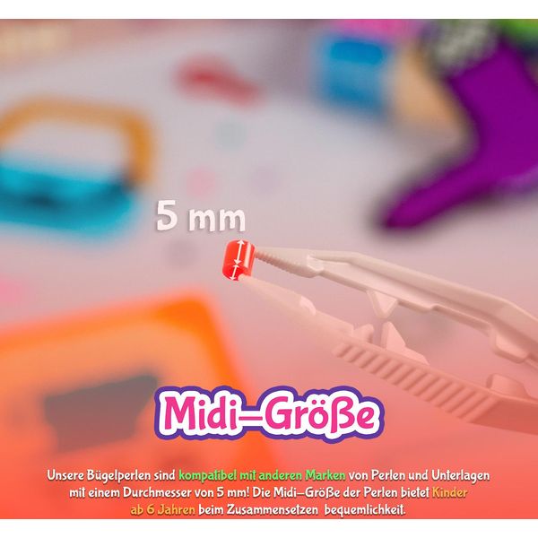 Set Di Perline Stirabili La Manuli 5Mm - 11000 Perline Con Piastrine, Accessori, Motivo Cosmetico, Set Di Perline Creative Per Bambine Dai 6 Anni In Su-image