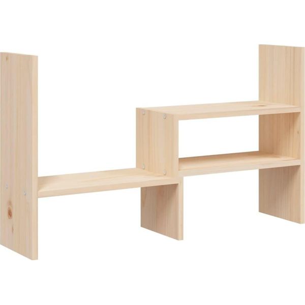 Vidaxl Supporto Per Monitor (39-72)X17X43 Cm In Legno Di Pino Massiccio-image