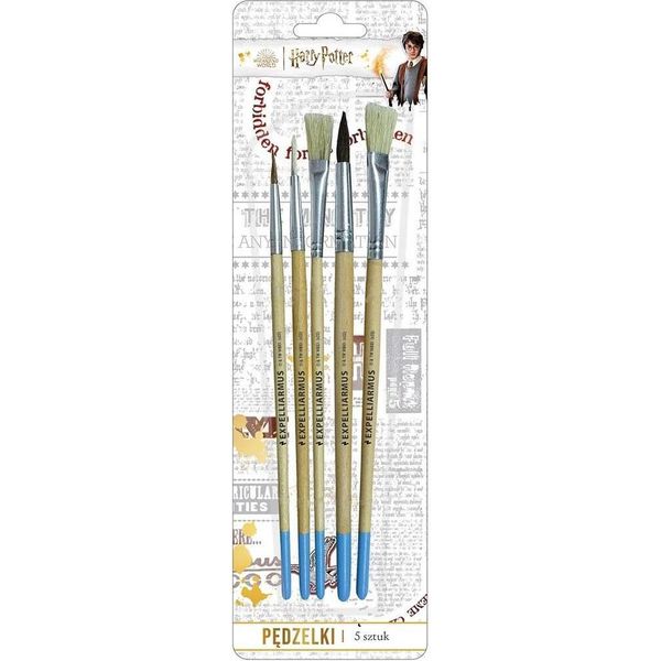 Pennelli In Setola Naturale 5 Pezzi Harry Potter-image