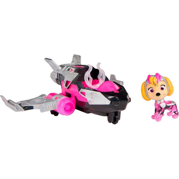Spin Master Paw Patrol Mighty Paw Patrol Film - Veicolo Base Di Skye Con Figura Di Cucciolo, Veicolo Giocattolo-image