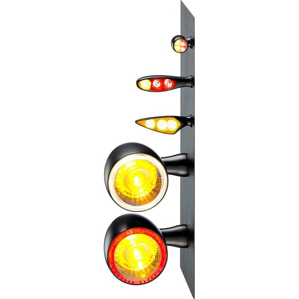 Kellermann Atto Df Mini Indicatori Di Direzione A Led Con Luce Posteriore E Del Freno Integrata, Coppia Nera-image
