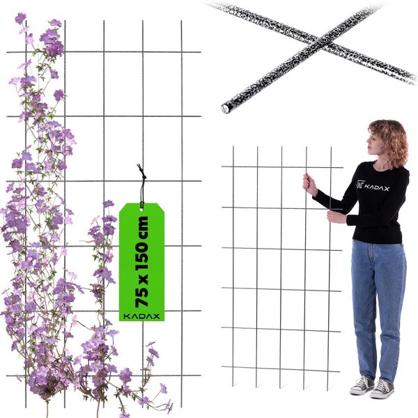 Traliccio Per Piante Rampicanti Kadax "Russi"", Ausilio Per Piante Rampicanti, Traliccio Per Giardino, Nero, 75 Cm"-image