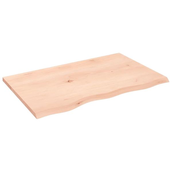 Vidaxl Mensola A Muro 80X50X2 Cm In Legno Massiccio Di Rovere Non Trattato-image