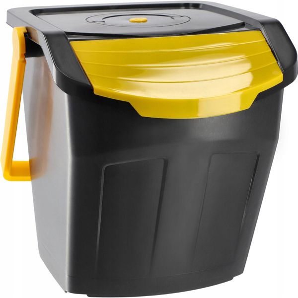 Set Di Contenitori Per Il Riciclaggio Kadax "Loras"", Contenitore Per Rifiuti Con Coperchio, Raccoglitore Di Rifiuti, 25L, 4 Pezzi"-image