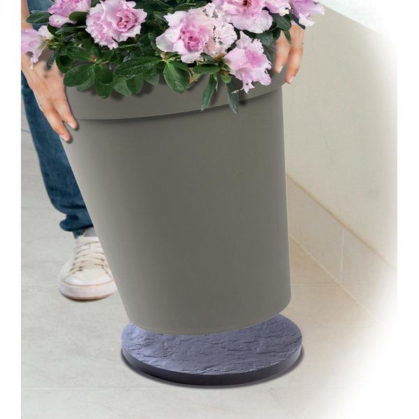 Eda Plastiques 10940 G.Ard SX4 Supporto Per Vaso Da Fiori, 30 Cm Grigio Scuro-image