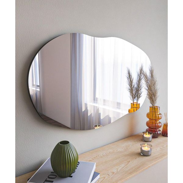 Skye Decor, Lossa - Nero, Specchio, Nero, 100% Mdf, 52 X 2,2 X 89 Cm-image