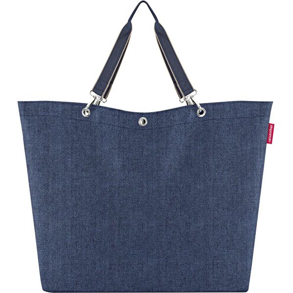 Reisenthel Borsa Shopper Shopper Herringbone Dark Blue Blu Scuro-image