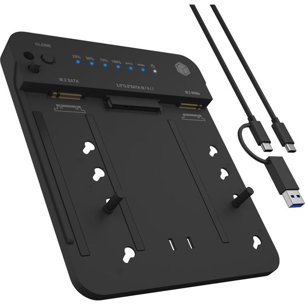 Icy Box IB-2915MSCL-C31 Docking E Klonstation Icybox 2,5" E 3,5"" M.2 Sata Nvme USB3.2 Retail"-image