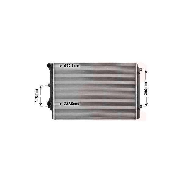 Van Wezel 58012701 Radiatore Acqua Radiatore Motore Per Vw Jetta Iv (162, 163, AV3, AV2)-image