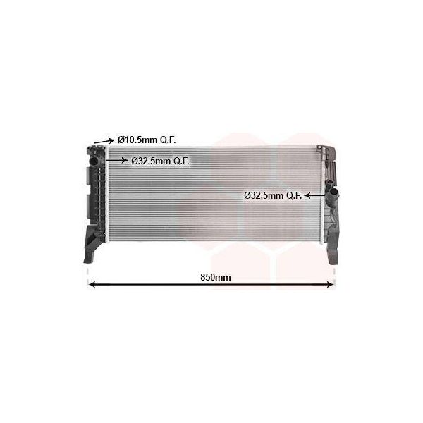 Van Wezel 06012745 Radiatore Radiatore Acqua Radiatore Motore Per Bmw 2 Gran Tourer (F46) X1 (F48) 2 Active Tourer (F45) 1 Hatchback (F40) X2 (F39) Per Mini-image