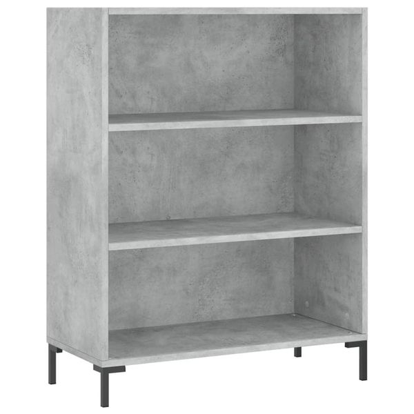 Libreria Grigio Cemento 69,5X32,5X90 Cm Materiale A Base Di Legno-image