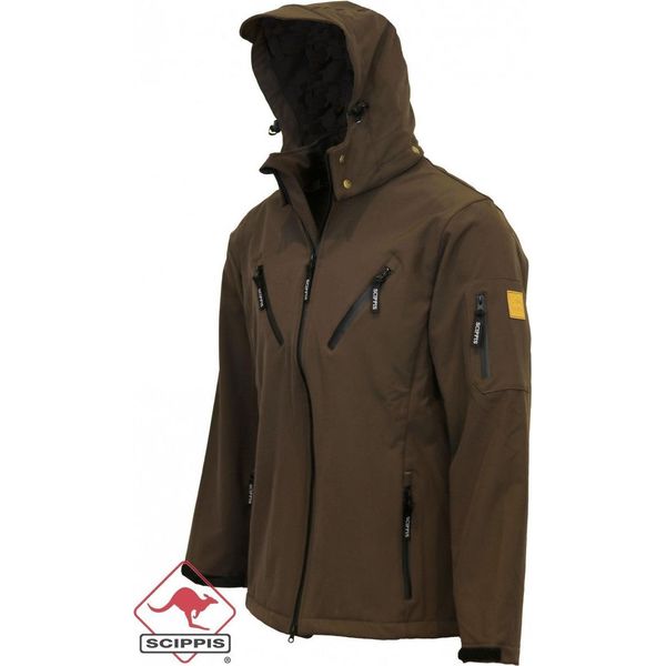 Scippis Giacca Antipioggia Yalata Giacca Softshell Outdoor Giacca Con Cappuccio Giacca Tempo Libero Donna L Marrone-image