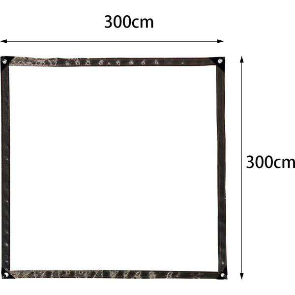 Telone Trasparente, Impermeabile, Di Varie Dimensioni, Telone Con Occhielli Per Il Giardino, Antigelo, Antipioggia, Pe - 300 × 300 Cm-image