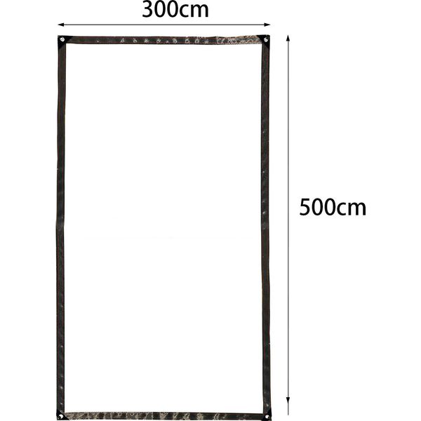 Telone Trasparente, Impermeabile, Di Varie Dimensioni, Telone Con Occhielli Per Il Giardino, Antigelo, Antipioggia, Pe - 300 × 500 Cm-image