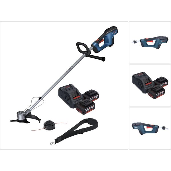 Bosch Gfr 18V-23 Decespugliatore Professionale A Batteria 18 V 230 Mm Brushless + 2X Batteria 5,0 Ah + Caricabatterie-image