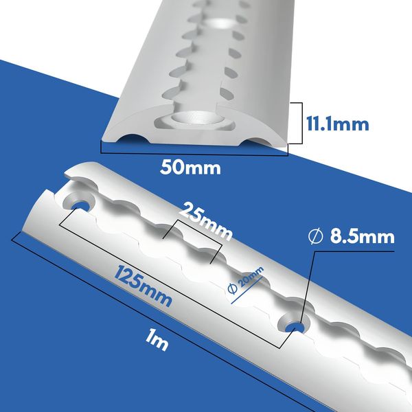 Binari Di Ancoraggio Binario Di Linea Aerea 4×1M, Fissaggio Per Il Trasporto, Binario In Alluminio Leggero, Con Occhiello Di Ancoraggio, Set Di Fissaggio Del Carico-image