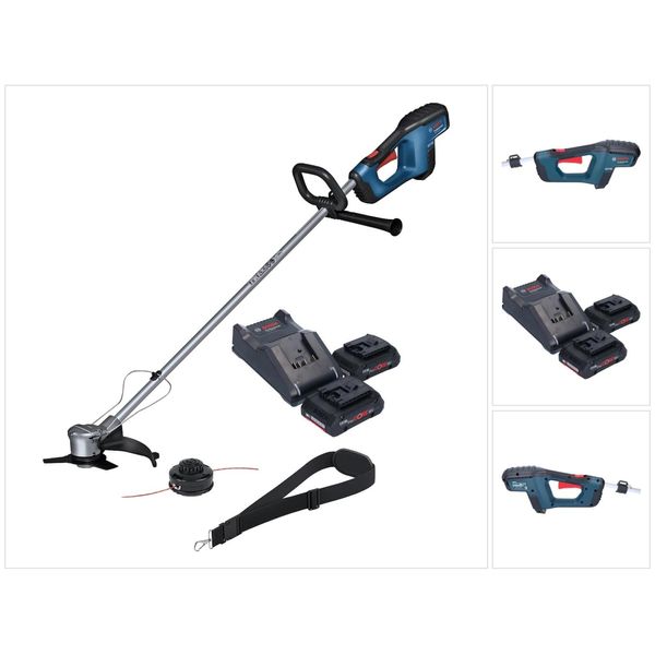 Bosch Gfr 18V-23 Decespugliatore Professionale 18 V 230 Mm Senza Spazzole + 2X Batteria Procore 4,0 Ah + Caricabatterie-image
